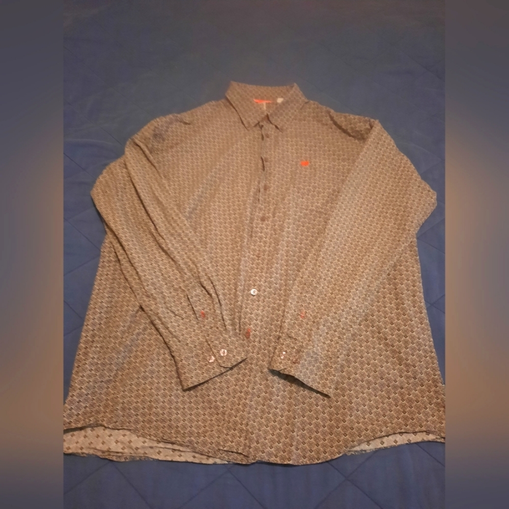 Cinch long sleeve button down shirt.